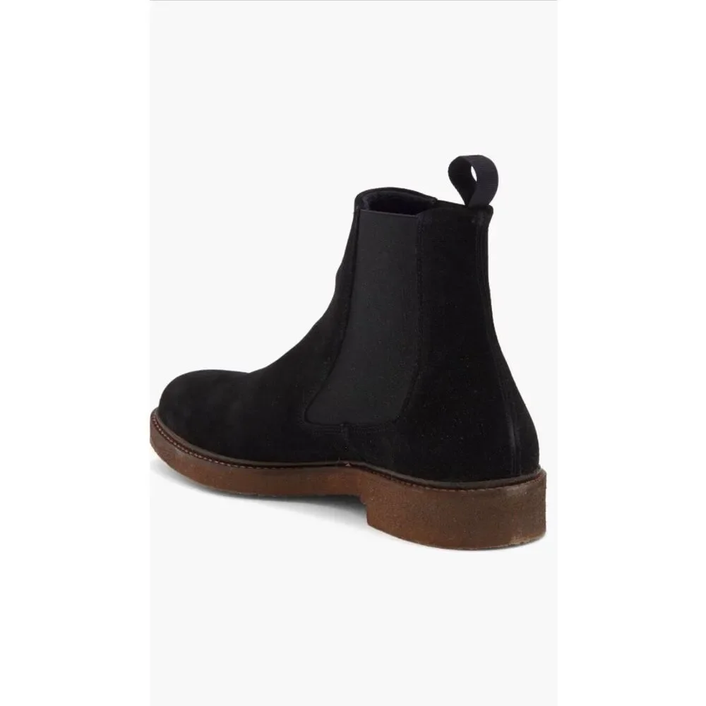 GREATS Mens 7 EU 40 Black Suede Chelsea Boots Pull On Dress Casual Ankle Boots